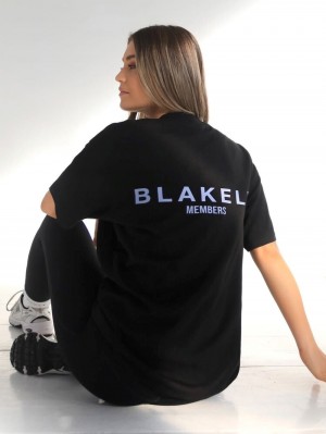 Blakely Womens Members Relaxed T-Shirt Negros Azules | 780KWAXIC