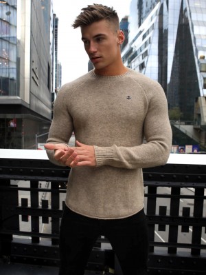 Blakely Yardley Knit Jumper Tan | 573YXUDNI